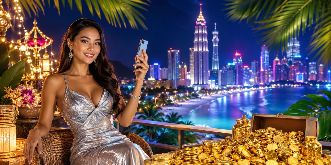 Pengguna Malaysia mengakses kasino mudah alih cla45s dari telefon pintar di Kuala Lumpur