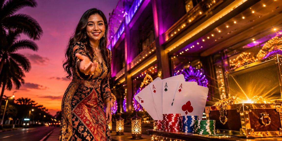 Permainan kad poker gaya batik Malaysia, gambaran suasana meja permainan di cla45s